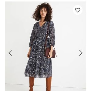 Madewell Tie Waist Midi Dress (NWT)